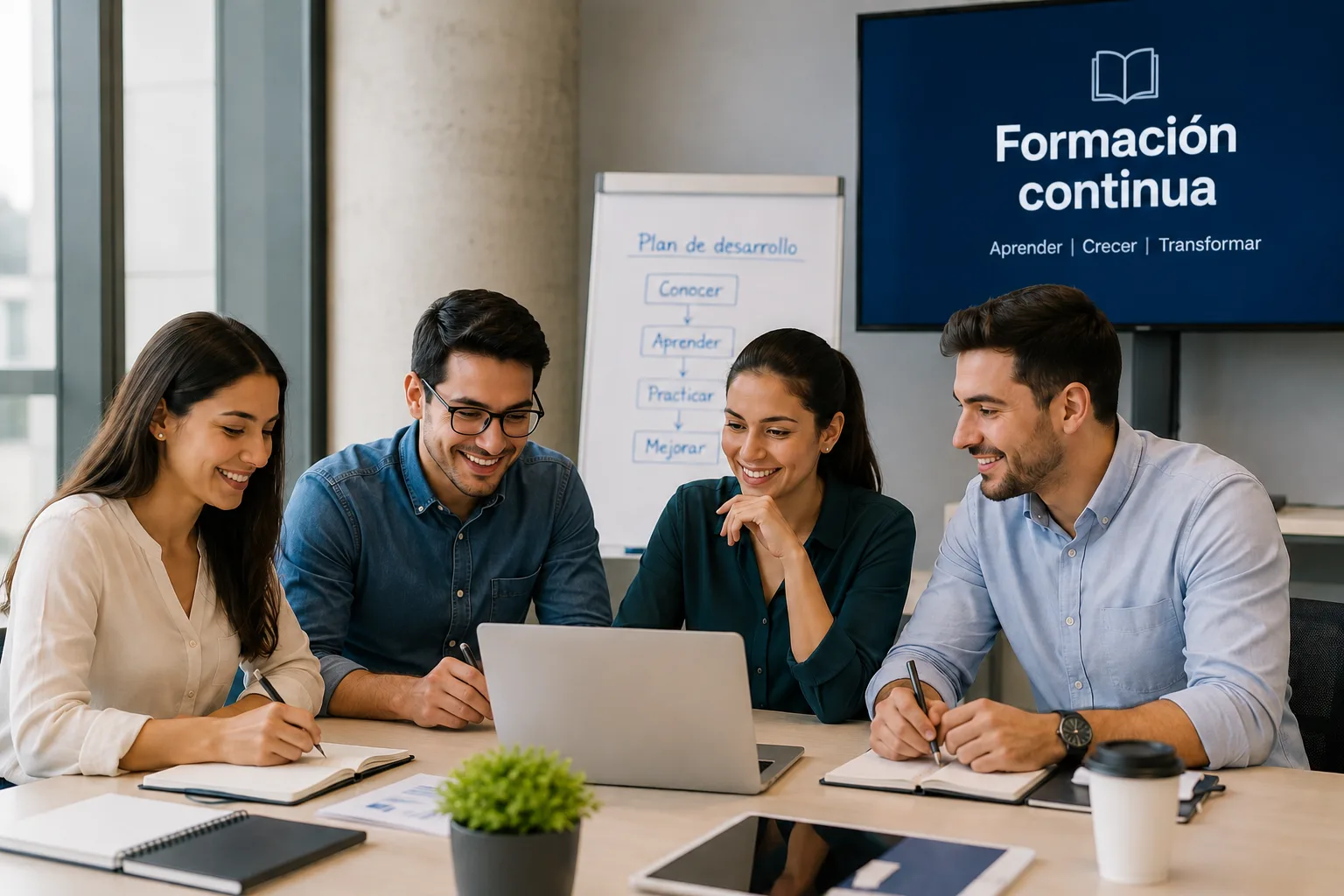 Grupo de profesionales participando en un taller de formación continua