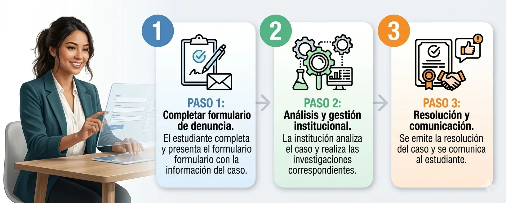 Diagrama de flujo — Atención de denuncias estudiantiles.